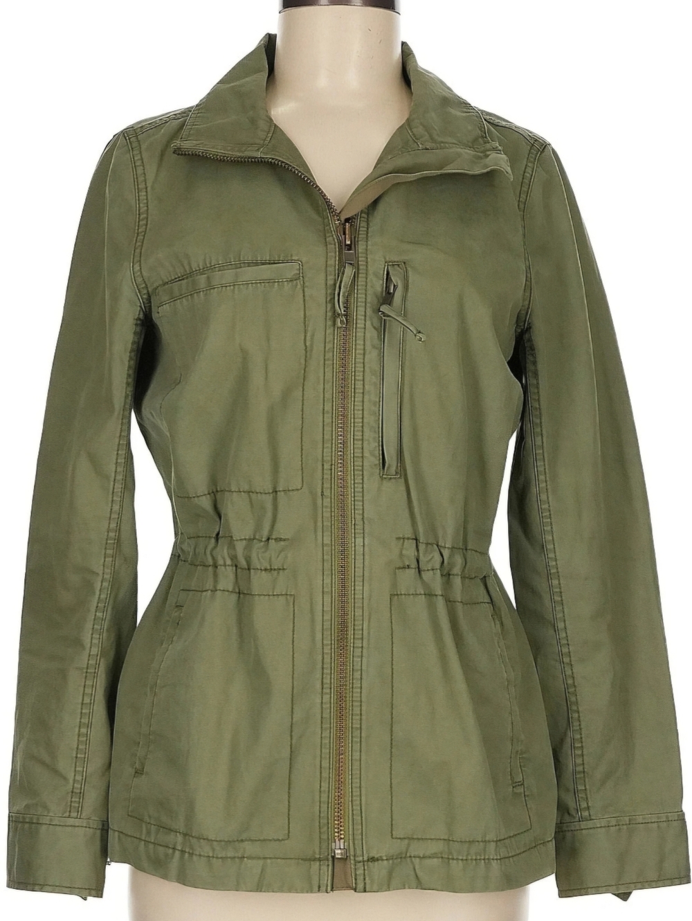 Madewell Fleet Utility Zip-Front Jacket Olive - Medium